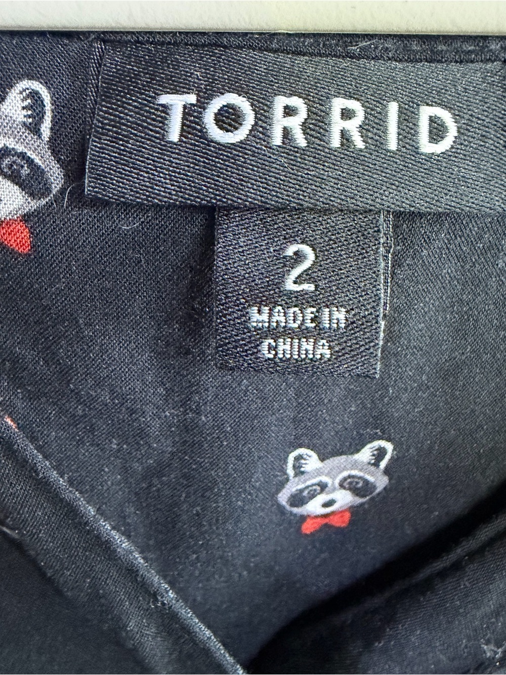 torrid Black Button-Front Shirt with Red & White Motif - Picture 3 of 7